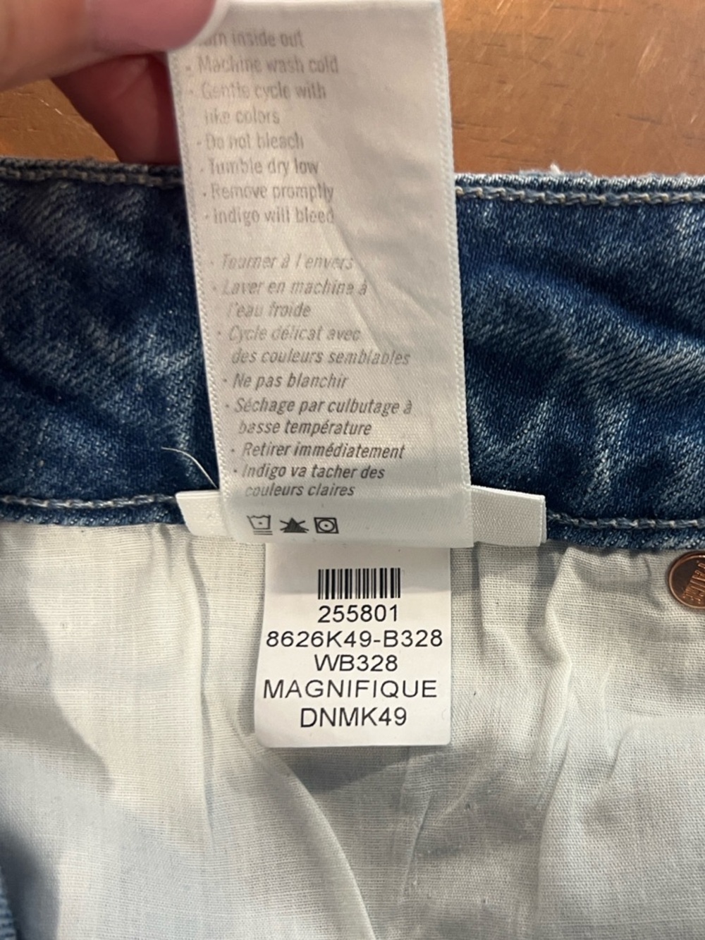 Paige Sasha wide leg medium Wash blue denim cotton jeans size 30 - Picture 6 of 7